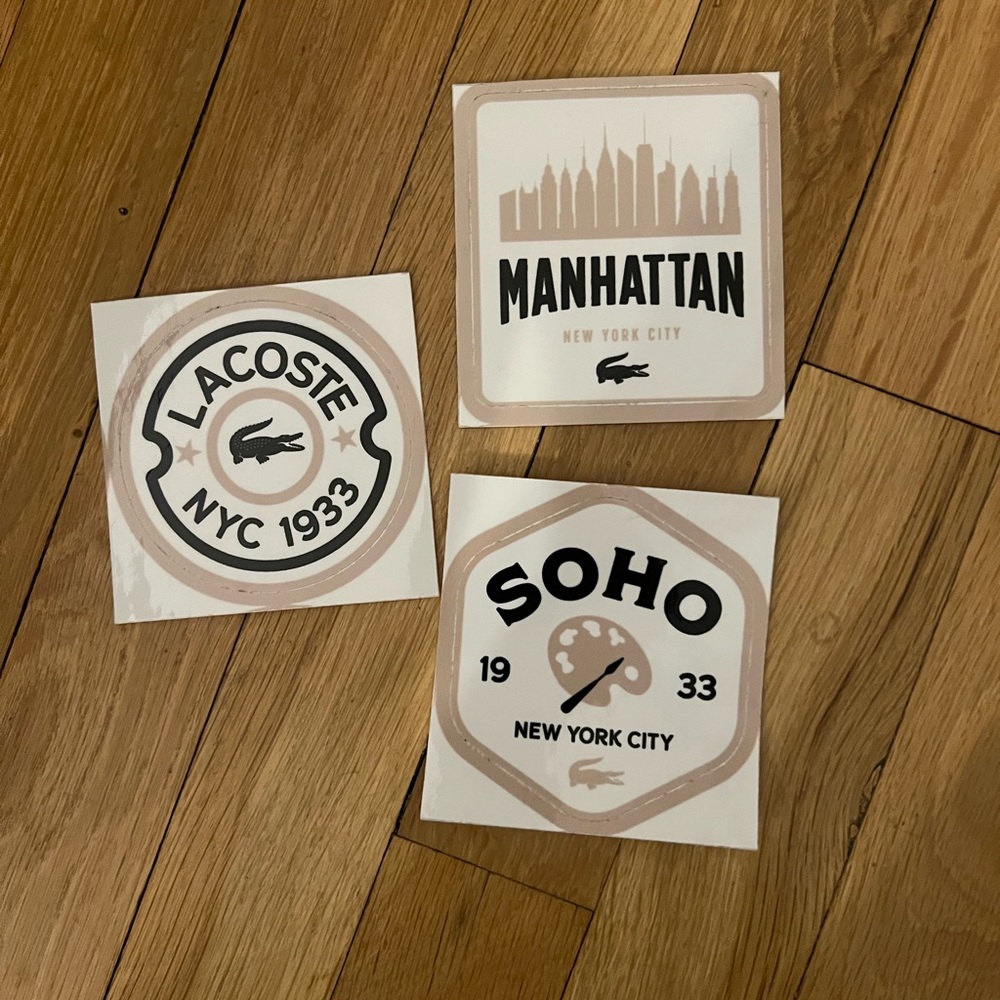 NWOT neutral NYC x Lacoste sticker pack